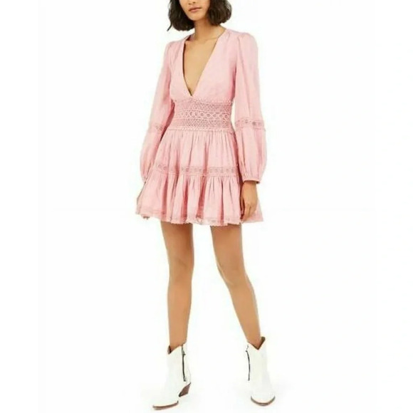 Free People Dresses & Skirts - Free people size 6 pink mini dress